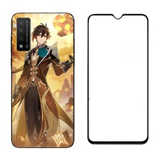 Genshin Impact เคสโทรศัพท์มือถือแบบนิ่ม ฟิล์มกระจกนิรภัย TCL 20R 5G TCL 20 R 5G