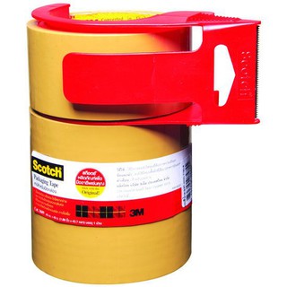 Adhesive tape SCOTCH 2"X40Y BROWN OPP TAPE PAC3 Stationary equipment Home use เทปกาว อุปกรณ์ เทปOPP SCOTH 2 นิ้ว X 40 หล