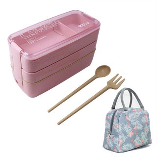 ปิ่นโต ใส่อาหาร 3 ชั้น Lunch box with 2 layers of food