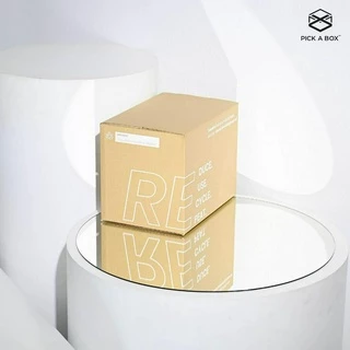 กล่อง ECO BOX (Size AB) - 20 ใบ : กล่องพัสดุรักษ์โลกผลิตจากเยื่อไม้รีไซเคิล PICK A BOX