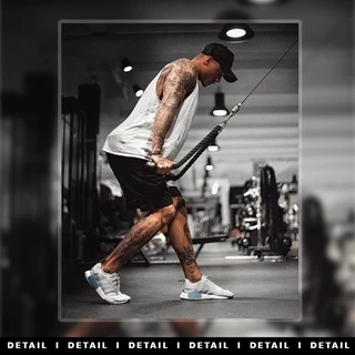 doti เชือกบริหารกล้ามเนื้อ อุปกรณ์ออกกำลังกาย Tricep Rope สำหรับเล่นหลังแขน เพิ่มกล้ามเนื้อ