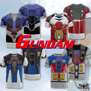 【CustomFashion】เสื้อยืดแขนสั้น พิมพ์ลายคอสเพลย์กันดั้ม Msz-006 00-Raiser Wing-zero Gundam Heavyarms แฟชั่นฤดูร้อน สําหรับเด็กผู้ชาย ผู้หญิง