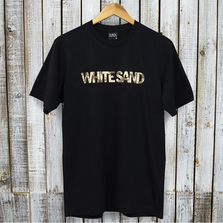 WhiteSandT-Shirt/Palm(W020)/เสื้อผ้า/เสื้อผ้าผู้ชาย/เสื้อผ้าผู้หญิง/เสื้อยืดคอกลม/เสื้อแขนสั่น/Cotton100%/ผ้าฝ้าย