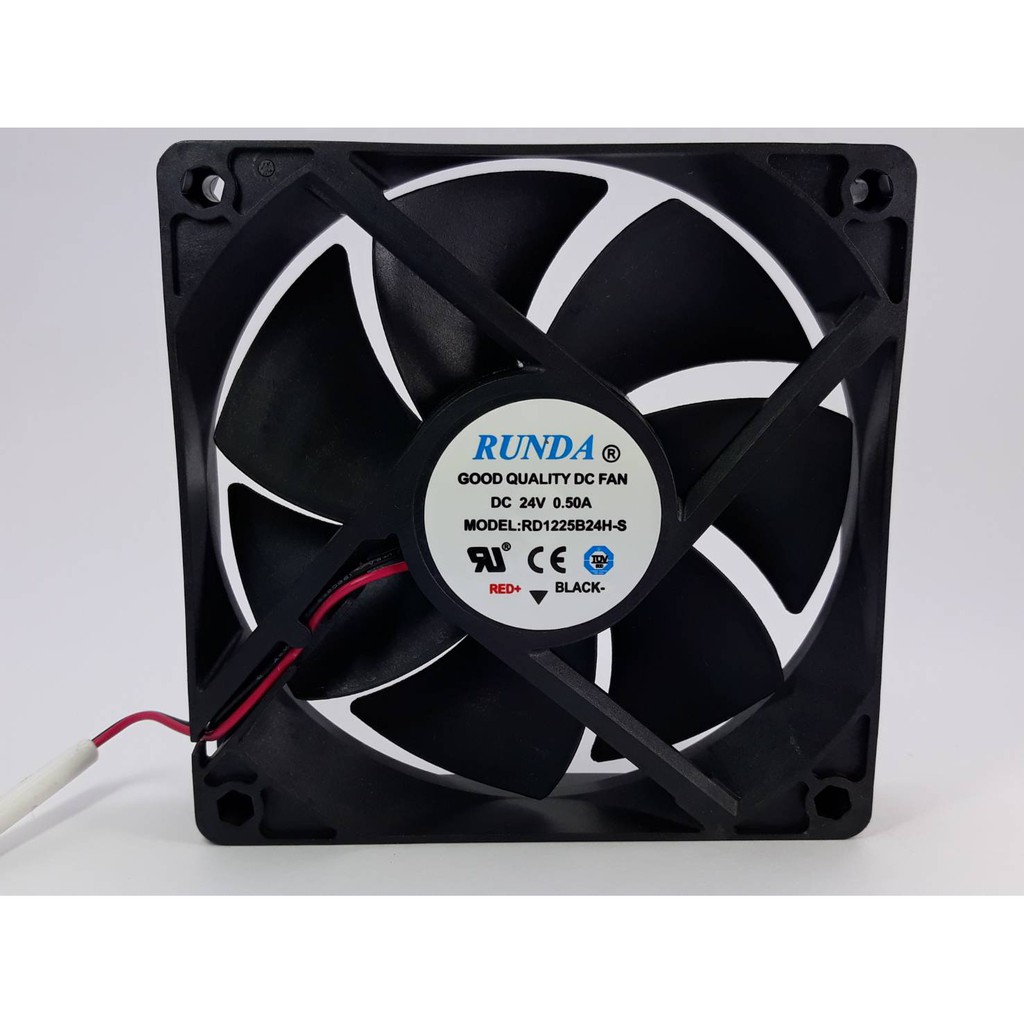 พัดลม DC24V 1225B24H-S 0.5A,ขนาด 120*120*25mm. ความเร็วสูง 4200 รอบต่อนาที
