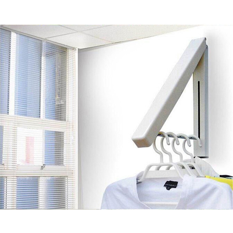 Wall Hanger Retractable Indoor Clothes Hanger Magic Foldable Drying ...