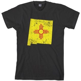 เสื้อยืดคอกลมcrew neckthreadrock ผู้ชายใหม่เม็กซิโก state flag เสื้อยืด albuquerque plus ขนาดคลาสสิก sportwear วันพ่อวัน