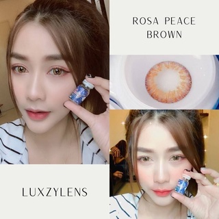 คอนแทคเลนส์ ขนาดมินิ ROSA PEACE (Luxzylens) แถมตลับทุกคู่