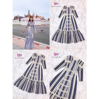Maxi dress แม็กซี่เดรสตัวยาวแขนยาว