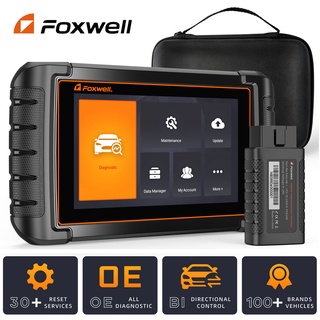 Foxwell NT809BT OBD2 เครื่องสแกนเนอร์วินิจฉัยรถยนต์ บลูทูธ ทดสอบแอคทีฟ &amp; เครื่องสแกนควบคุมสองทิศทาง