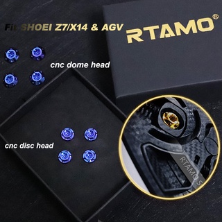 RTAMO Shoei Z7 /X14 Series อุปกรณ์สกรูไทเทเนียมอัลลอยด์ 4 ชิ้น/ชุดสําหรับหมวกกันน็อค