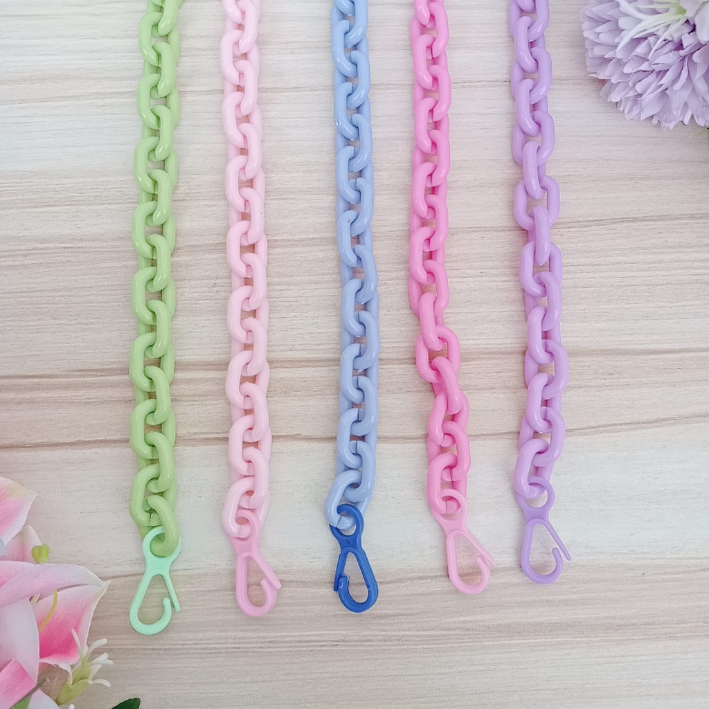 สร้อยคอขั้วต่อหน้ากากพลาสติกรูปไข่สีพาสเทล SN0409