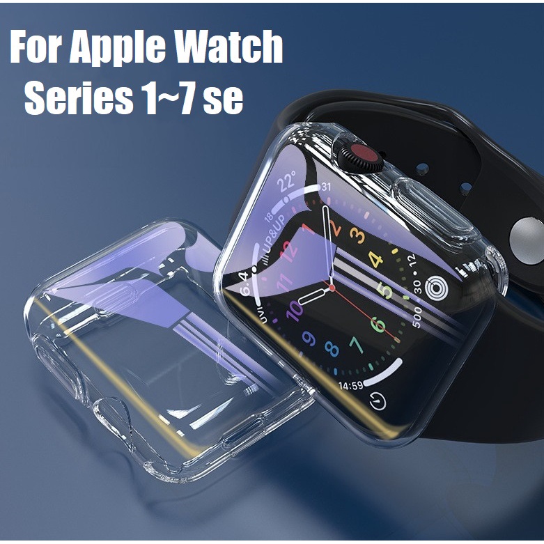 เคส applewatch 7 เคสป้องกัน TPU สีใส สำหรับ Apple Watch 9 8 7 6 5 4 3 2 1 Iwatch 5 4 3 2 1  41มม 45มม 38 มม. 42 มม. 40 มม. 44 มม.