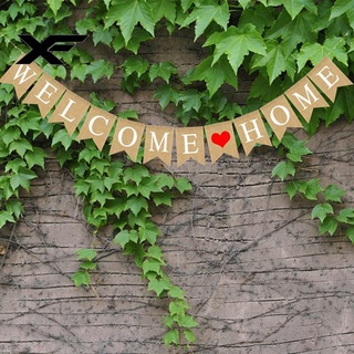 ป้ายแบนเนอร์ Welcome Home สําหรับตกแต่งงานปาร์ตี้