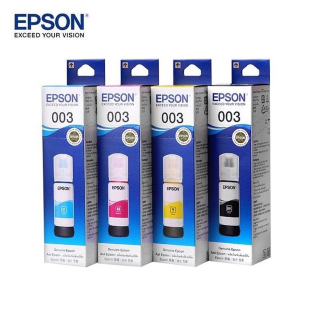 หมึกพิมพ์ Epson003,BK,C,M,Yสำหรับรุ่น (L1110,L3100,L3101,L3110,L3210,L3150,L3250,L5190)