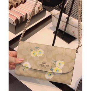 Coach C3052 Gemma Clutch Crossbody In Signature Canvas With Daisy Print