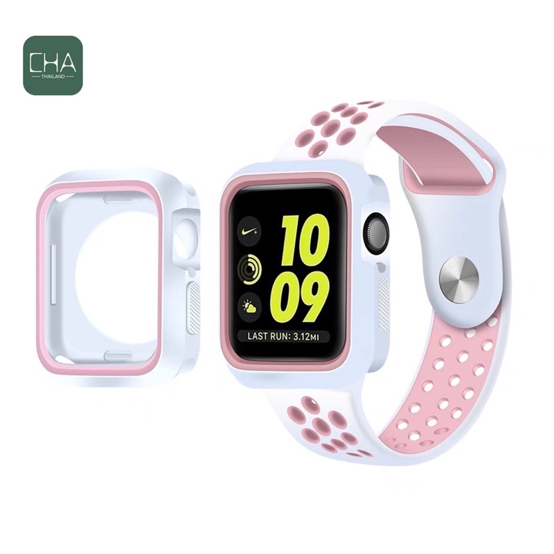 เคสแอปเปิ้ลวอช  พร้อมส่ง Case Silicon เคส สําหรับ appl.e watch series 8 7 6 5 4 3 2 1 ขนาด38/40/41/42/44/45mm ราคา ถูกที่สุด ดีลบีเคเค แกลเลอรีภาพที่ 3