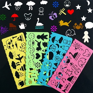 ไม้บรรทัด อเนกประสงค์ เครื่องเขียน สําหรับฝึกวาดภาพ 4 ชิ้น ต…