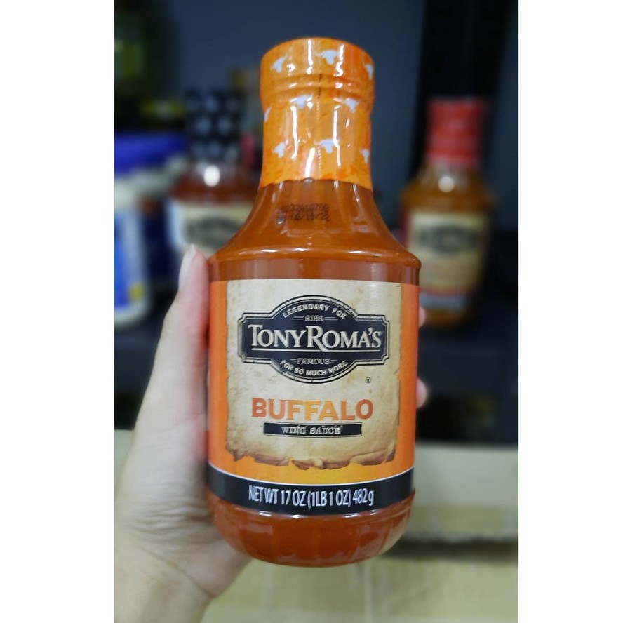 Tony Roma's Buffalo Wing Sauce 482g ซอสสำหรับหมักเนื้อสัตว์ บัฟฟาโร่ วิง ซอส ตรา โทนี่ โรม่าส์ 482 ก