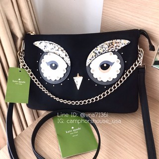 🌟พร้อมส่ง🌟Kate Spade♠️Owl Madelyne Star Bright Crossbody Bag