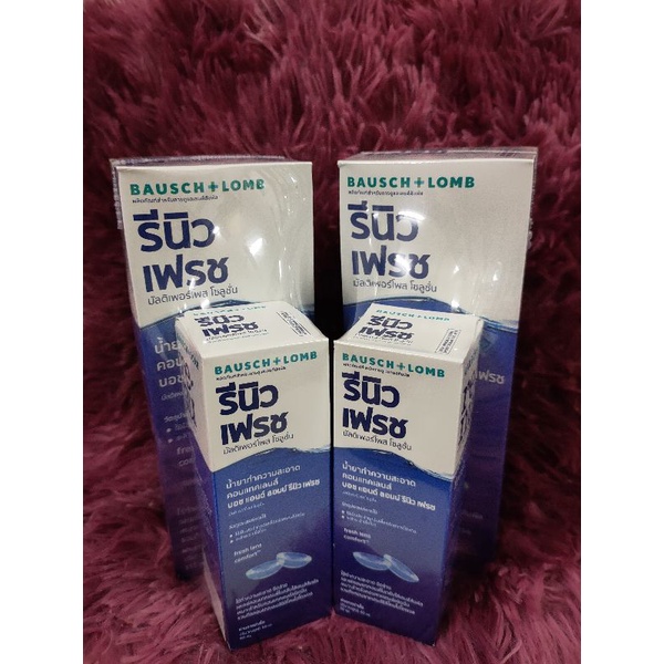&Renu Fresh Multi Purpose Solution น้ำยาทำความสะอาดคอนเทคเลนส์ 355 ml ฟรี ขนาด  60 ml.