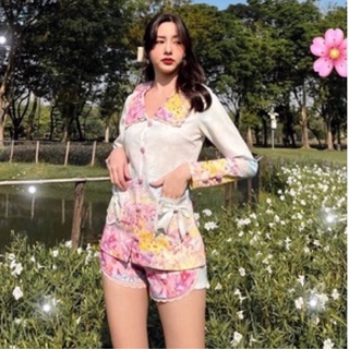 พร้อมส่ง BLT Floral daydream : BLT x GIVE ME. : เซ็ตสูทพิมพ์ลาย