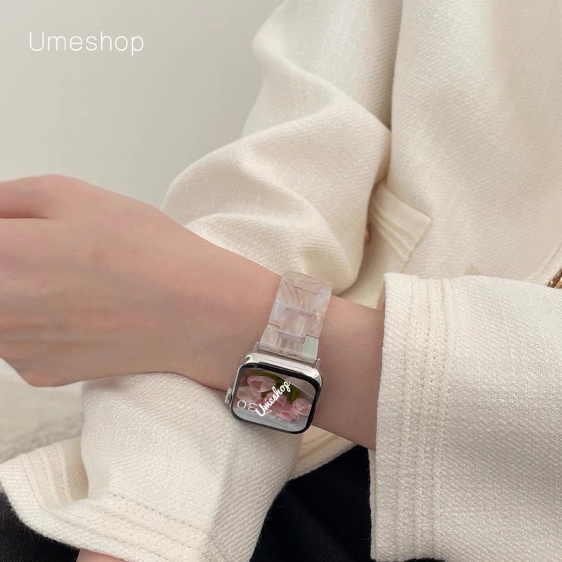 หินอ่อน สายนาฬิกา watch ultra10 9 8 7 SE  6 5 4 3 2 1 สีสวย มาใหม่ ขนาด38/44/41/45/40/46/49mm ปรับความยาวได้  สายนาฬิกา