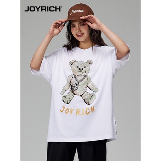 Joyrich เสื้อยืดแขนสั้น พิมพ์ลายหมี Fule bear แฟชั่นฤดูร้อน สําหรับผู้ชาย และผู้หญิง