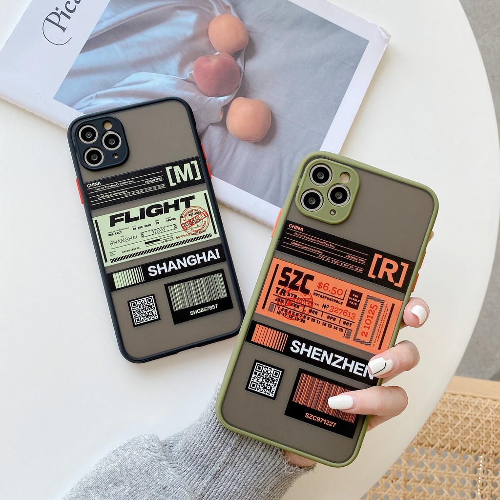 IP HYBRID CASE PLANE TICKET SHENZHEN / TICKETSZC MOTIF 7 7PLUS 8 8PLUS X XSMAX XR XS 11PRO