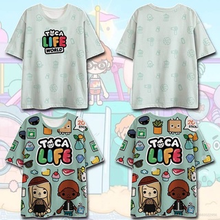 เสื้อยืดแขนสั้นลําลอง ทรงหลวม พิมพ์ลายกราฟฟิคอนิเมะ Hobby Toca Life World พลัสไซซ์ แฟชั่นสําหรับผู้ชาย และผู้หญิง