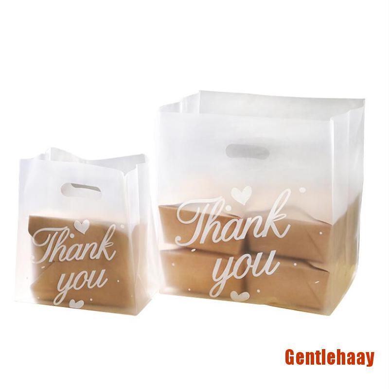 Gent ถุงพลาสติกใส่ขนมหวาน ลาย Thank You สําหรับห่อของขวัญ งานแต่งงาน 50 ชิ้น