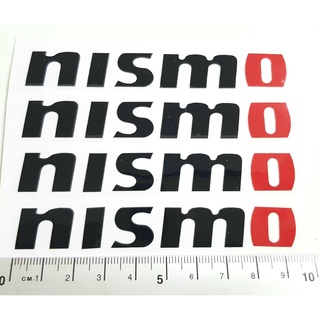 Aegether มี 2 สี ขาว ดำ ใหญ่ สติกเกอร์ติดก้านแม็ก NISMO 1 ชุด ติดได้ 4 ล้อ สีดำ ขนาด  9.5 x 1.4 cm. -