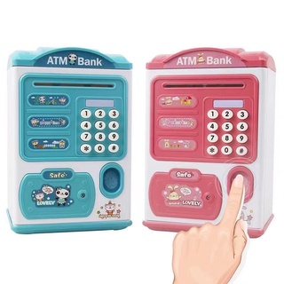 【สินค้าพร้อม】 ออมสิน ATM กระปุกออมสิน มีดนตรีมีรหัส ตู้เซฟดูดแบงค์สามารถหยอดเหรียญได้