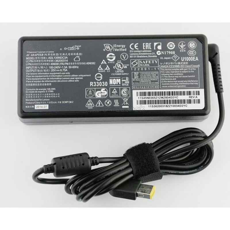 20V 6.75A 135 วัตต์ AC Adapter Charger สำหรับ Lenovo Y700 Y700171SK