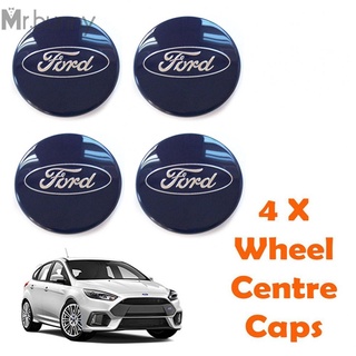 #MRBUNNY#SET of 4 x BLUE /54mm /Alloy Wheel Centre Caps/ For FORD Focus Mondeo Fiesta Galax/