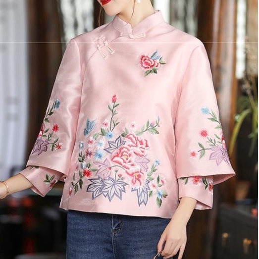 🍒ชุดจีนงานปัก กี่เพ้า ชุดฮั่นฝู ชุดจีนโบราณ ชุดฮันบก Cosplay เสื้อกันหนาวงานปัก - รูปที่ 6