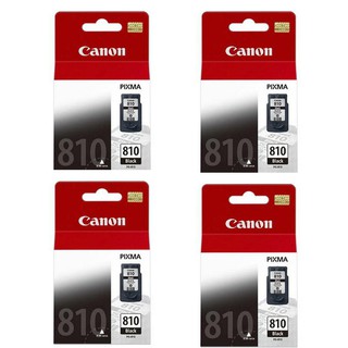 ตลับหมึกดำ CANON PG-810 BK 4 ชิ้น ใช้กับพริ้นเตอร์อิงค์เจ็ท Canon Pixma iP2770/ 2772, MP237/ 245/ 258/ 287/ 486/ 496/ 46