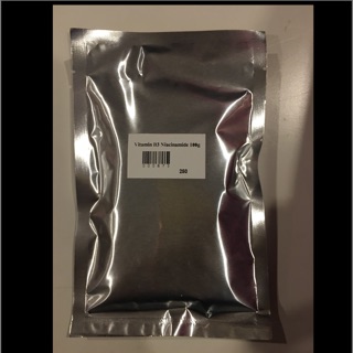 Vitamin B3 Niacinamide 100g 000875 สินค้าเป็นวัตถุดิบเครื่องสำอางค์