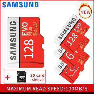 SAMSUNG [พร้อมส่ง] การ์ดหน่วยความจํา Micro Sd Class 10 Mini Sd Card Sdxc 4k สีแดง TF