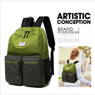 MNO.9 Backpack9905 9902 กระเป๋าเป้แฟชั่นสีสันทรูโทน ใส่ไอแพดได้