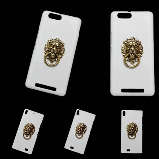 For Gionee X1 A1 Lite M3 M5 Mini Elife S5.5 S5.1 S6 S7 S8 S9 E6 E7 E8 P7 V185 3D Metal Bronze Lion Head Ring Stand Holder Back Hard Case Cover