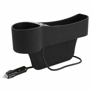 Car storage box usb ที่เสียบข้างเบาะจัดระเบียบ ช่องเสียบ USB (คละสี)