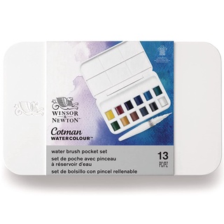 Winsor &amp; Newton ชุดแปรงสีน้ํา 12 สี สําหรับระบายสีน้ํา