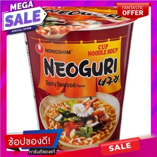 นงชิมบะหมี่กึ่งสำเร็จรูปรสอาหารทะเลชนิดถ้วย 62กรัม Nongshim Instant Noodles Seafood Flavor Cup 62g.