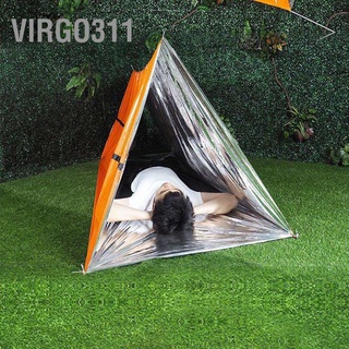 Virgo311 Orange Reusable Emergency Sleeping Bag Thermal Waterproof Survival Camping Travel Tent