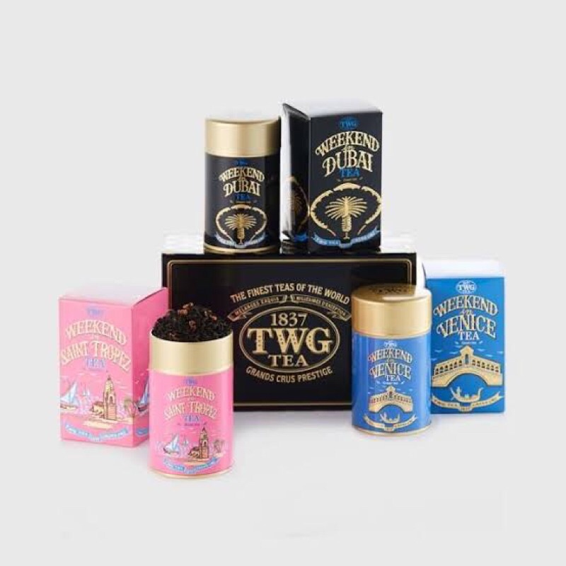 🇸🇬 TWG 🍒☕ Weekend – Tea Route Trio Tea Set🎁ชุดชาสุดสัปดาห์ ทีรูททริโอเซ็ต🍍🍵🌷(3 X 50 กรัม)🚀🌍