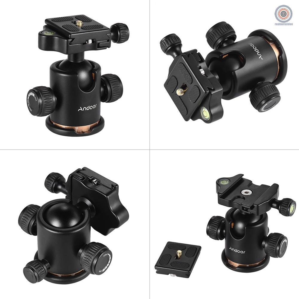 RMF Andoer Camera Tripod Ball Head Ballhead with Quick Release Plate 14 ...