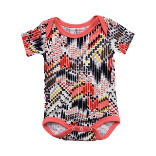 Leeya AX1 บอดี้สูทเด็ก 0 ถึง 12 เดือน แขนสั้น ผ้าลาย 100% Print Cotton Baby Bodysuit