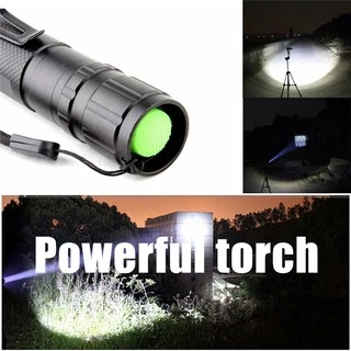 100000LM ไฟฉาย UltraFire แบบชาร์จ T6 ไฟฉาย LED ไฟฉายยุทธวิธีไฟฉายสว่างพิเศษ