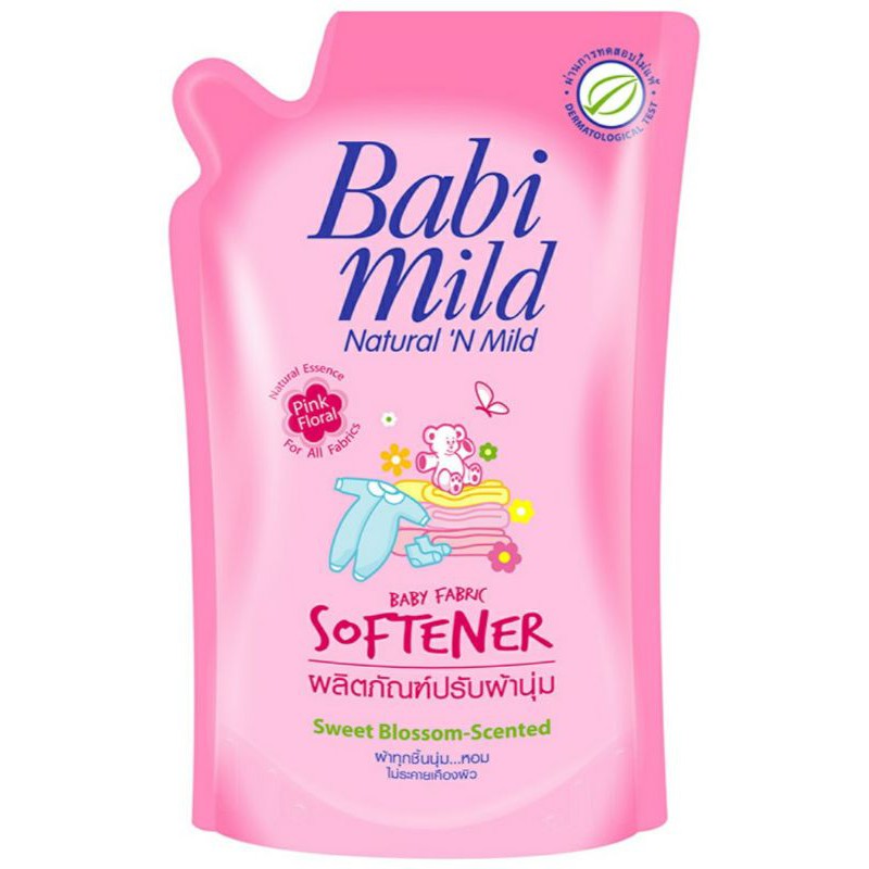 Babi mild เบบี้มายค์ 2in1 ผลิตภัณฑ์ซักผ้าเด็กผสมปรับผ้านุ่ม สูตรออร์แกนิคคาโมมายล์และล้างขวดนมขนาด 600 มล. แพ็ค 1 ถุง