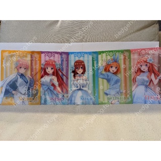 แผ่นภาพใส เจ้าสาวผมเป็นแฝดห้า Charat Kuji Gotoubun no Hanayome Shine Snow รางวัล L ของแท้